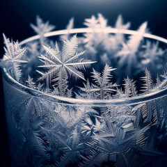 複雑な模様が美しい氷のデコレーション