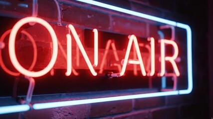 a glowing neon ‘ON AIR’ sign - Powered by Adobe