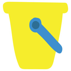 Cute Hand Drawn Beach Bucket Toy Vector Illustration