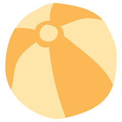 Cute Hand Drawn Beach Ball Toy Vector Illustration