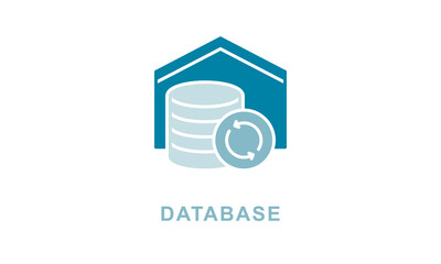 Fototapeta premium Database vector icon isolated on white background