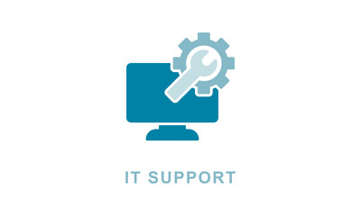 It support vector icon isolated on white background