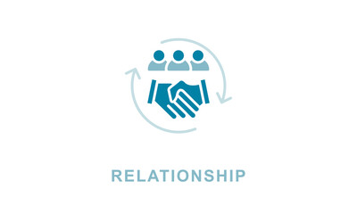 Relationship vector icon isolated on white background