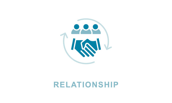 Relationship vector icon isolated on white background
