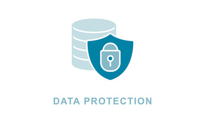 Data protection vector icon isolated on white background
