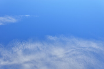 Clear blue sky with a few clouds