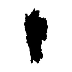 Mizoram (States and union territories of India, Federated states, Republic of India) map vector illustration, scribble sketch Mizoram state map © Ali