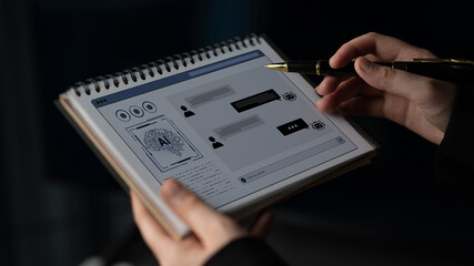 A user interface of a conversational AI platform. A user interacts with an intelligent chatbot by typing prompts to receive support and information from the digital brain. Fermion