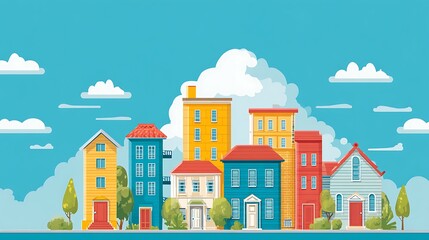 Obraz premium vector real estate concept in flat style.