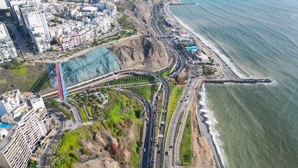 The Puente de la Paz along the Costa Verde during a beautiful summer afternoon.