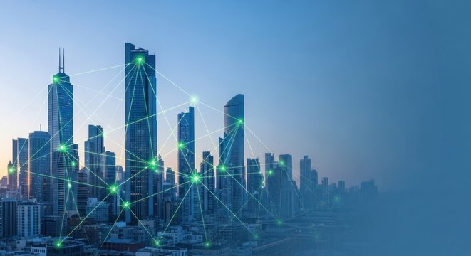 Connected Cityscape: Visualizing Network Connectivity in Urban Environments - Powered by Adobe