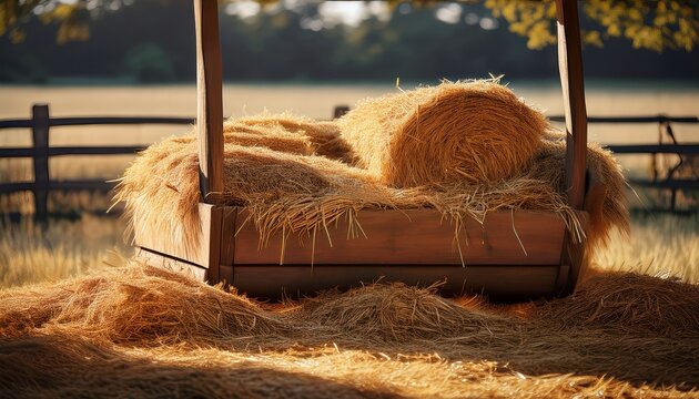 Manger Filled With Hay
