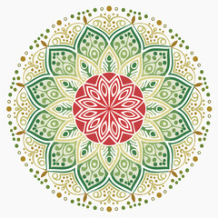 Abstract floral background vector illustration with seamless oriental mandala pattern design elements