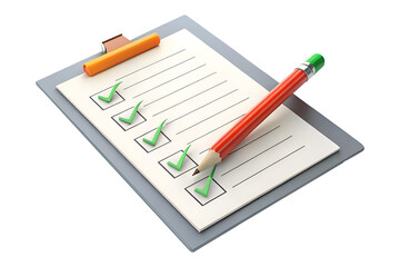Clipboard Checklist and Pencil Transparent Background PNG