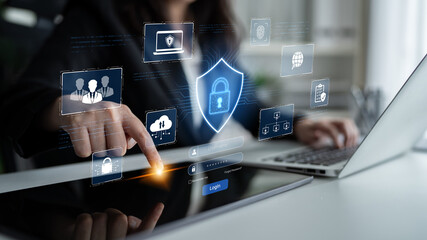 A cybersecurity dashboard for network protection. The system includes secure user login, multi-factor authentication, and access control to protect corporate data and assets. Fermion