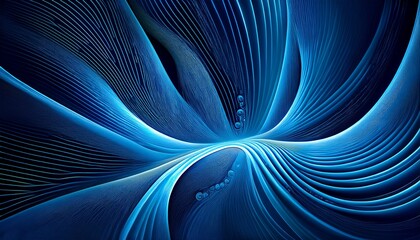 Blue Abstract Fractal With Spatial Effects For Technical Business Industrial Projects And Designs Templates Layouts Pamphlets Book Covers Presentations Background For Desktop Or Mobile Phone