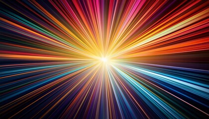 Festive Background Of Bright Colorful Speed Lines Effect Motion Lines For Comic Book And Manga Sunbeams With Effect Explosion Template For Web And Print Design Vector