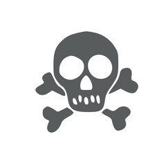 Warning Skull and Crossbones Danger Symbol Icon