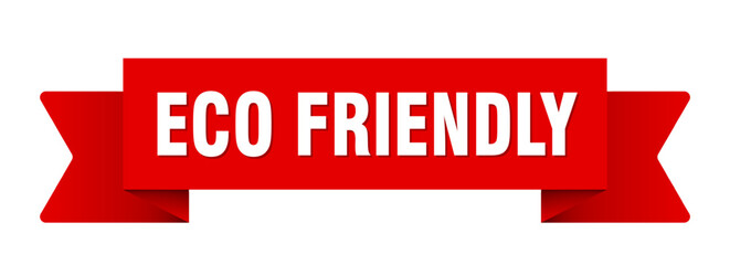 eco friendly ribbon isolated on transparent background. eco friendly ribbon