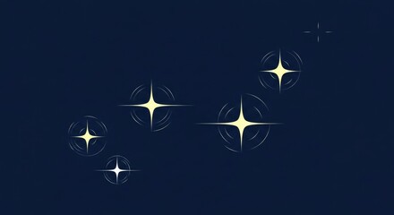 A beautiful cluster of twinkling stars in the night sky.