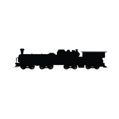 Nostalgic steam train silhouette evoking journeys 