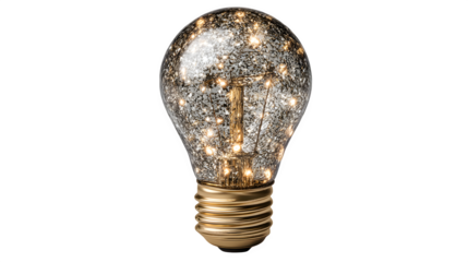 Sparkling glass bulb with golden base radiates festive cheer and whimsical elegance