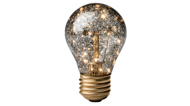 Sparkling glass bulb with golden base radiates festive cheer and whimsical elegance