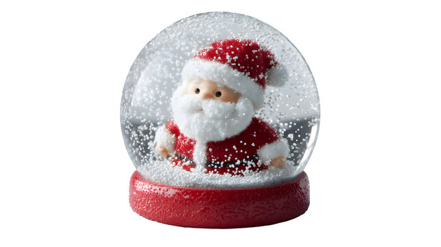 Santa in snow globe spreading holiday cheer, a whimsical festive season decoration