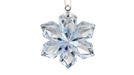 Sparkling crystal snowflake ornament adds a touch of winter magic to your designs