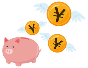 お金のイラスト　コイン　日本円