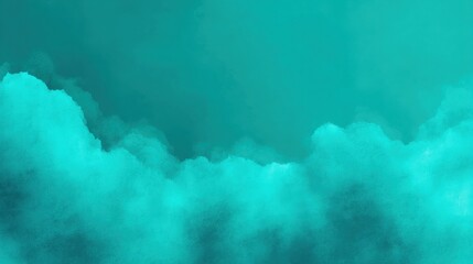 Obraz premium Ethereal Teal Cloud Background with Soft Turquoise Hues for Abstract and Artistic Designs in Digital Contexts