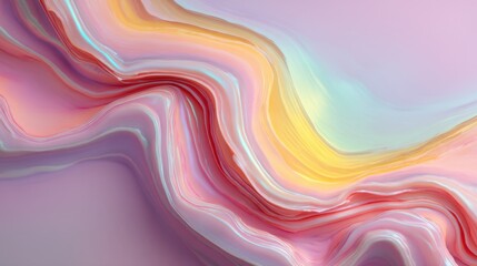 Obraz premium Abstract fluid art background with vibrant pastel colors and smooth flowing textures creating a dreamy and ethereal atmosphere for artistic projects
