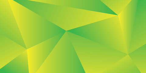 Abstract Background with Triangle Mosaic Lines and 3D Effects, Yellow Green Gradient Color