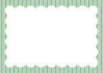 中央レース&times;ストライプ(グリーン)