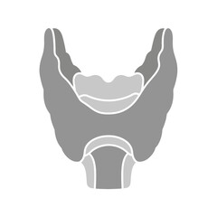 Fototapeta premium Stylized illustration of the human thyroid gland in grayscale. Vector Illustrations. EPS Editable
