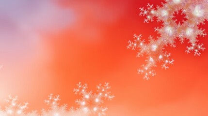 Vibrant Snowflake Design on Orange and Purple Background, Perfect for Winter Holiday Themes or Seasonal Greeting Cards and Decorations