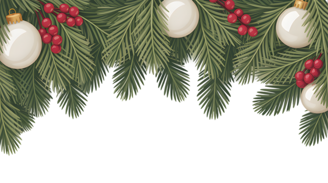 Festive Holiday Greenery and Ornaments