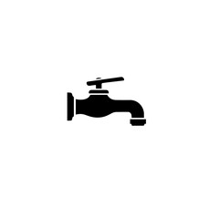 Water Tap Icon Silhouette Vector