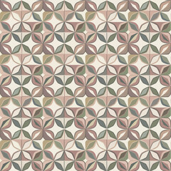 Fototapeta premium Geometric Floral Pattern Seamless Background Texture. Vector Illustrations. EPS Editable
