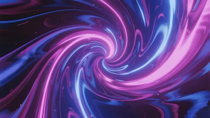 Abstract swirling pattern of vibrant purple and blue hues with luminous streaks and cosmic-like texture