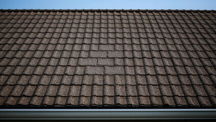 Fototapeta premium Detailed roof gutter system with textures and shadows