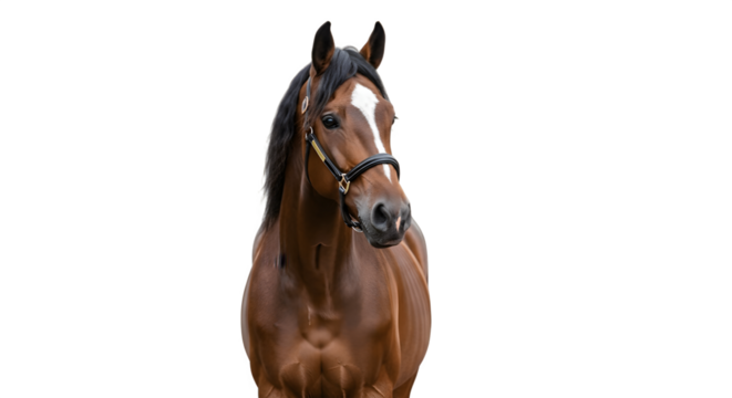 Majestic brown horse stands tall showcasing elegance and strength a beautiful equine.