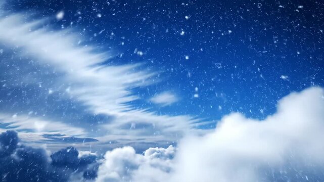 Winter sky cloud snow white blue atmosphere weather serene snowfall vibrant fluffy gentle dusting magical sense wonder peaceful solitude