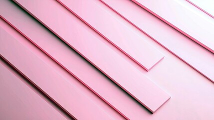 A close-up, abstract view of parallel pink rectangular shapes arranged diagonally, creating a sense of depth and shadow.