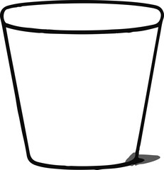 Minimalist coffee cup in bold continuous line 2