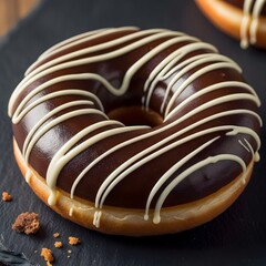 chocolate donuts on a plate