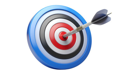 Bullseye Hit Target Practice PNG Image of Arrow on Goal