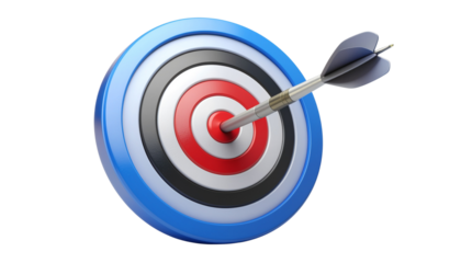 Bullseye Hit Target Practice PNG Image of Arrow on Goal