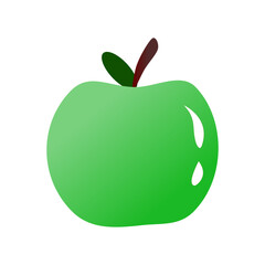 green apple vector illustration