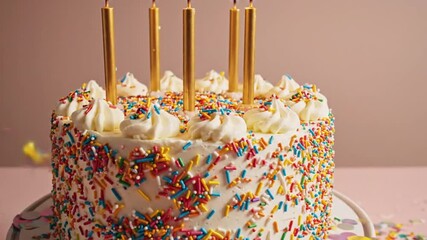 Celebrate life's moments with a delicious birthday cake, perfect for parties, events, and sharing joy with loved ones